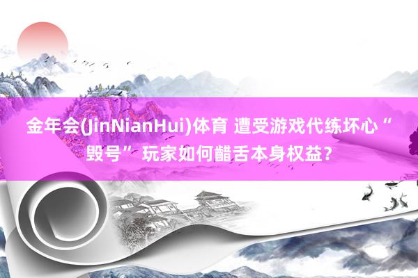 金年会(JinNianHui)体育 遭受游戏代练坏心“毁号” 玩家如何齰舌本身权益？