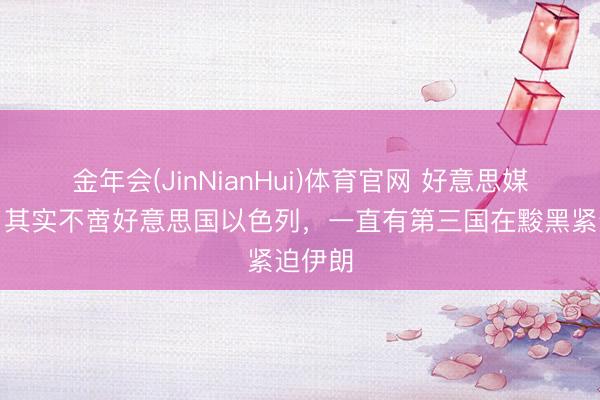 金年会(JinNianHui)体育官网 好意思媒揭秘：其实不啻好意思国以色列，一直有第三国在黢黑紧迫伊朗