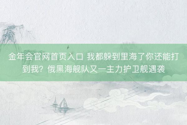 金年会官网首页入口 我都躲到里海了你还能打到我？俄黑海舰队又一主力护卫舰遇袭