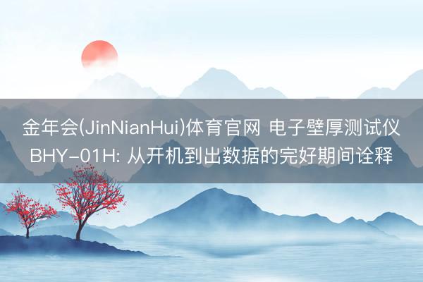 金年会(JinNianHui)体育官网 电子壁厚测试仪BHY-01H: 从开机到出数据的完好期间诠释