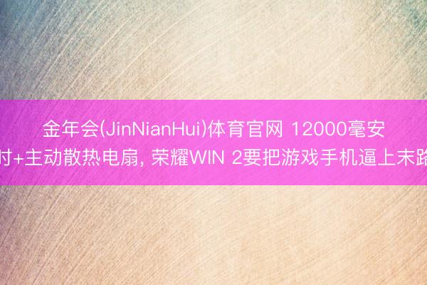 金年会(JinNianHui)体育官网 12000毫安时+主动散热电扇， 荣耀WIN 2要把游戏手机逼上末路
