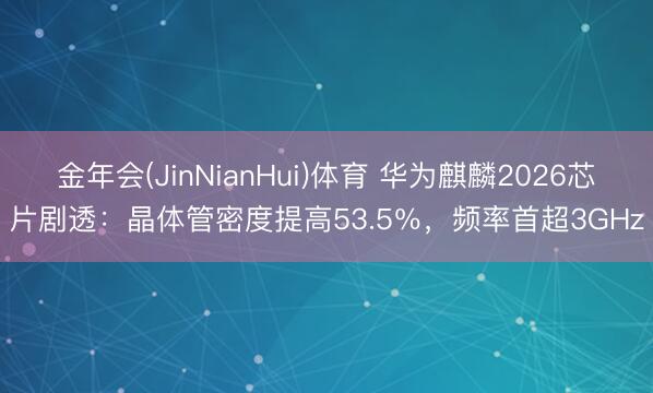 金年会(JinNianHui)体育 华为麒麟2026芯片剧透：晶体管密度提高53.5％，频率首超3GHz