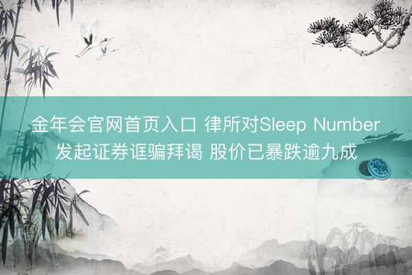 金年会官网首页入口 律所对Sleep Number发起证券诓骗拜谒 股价已暴跌逾九成
